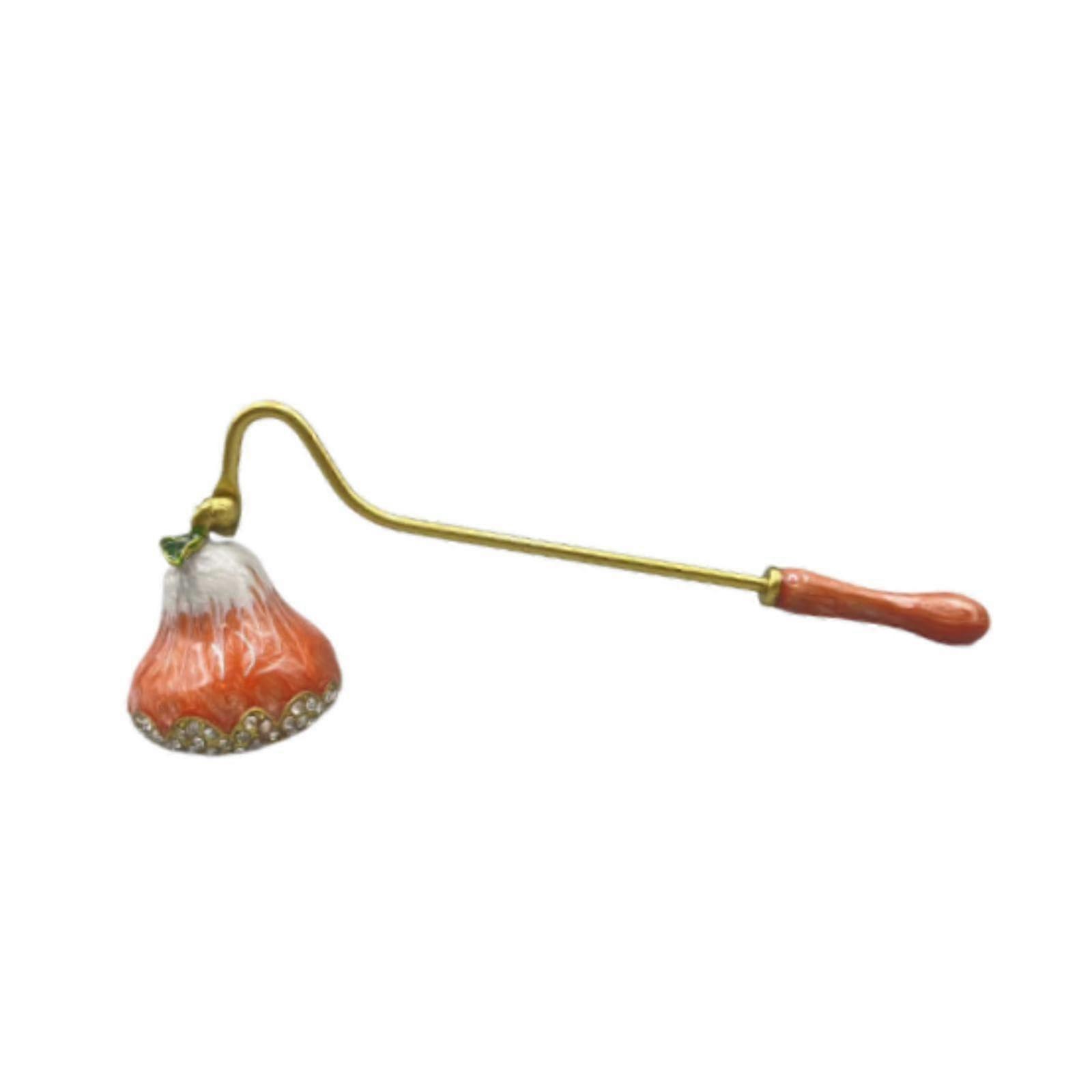 Candle Snuffer with Long Handle for Extinguishing Wick Flames, Metal Accessory for Candle Lovers, Red