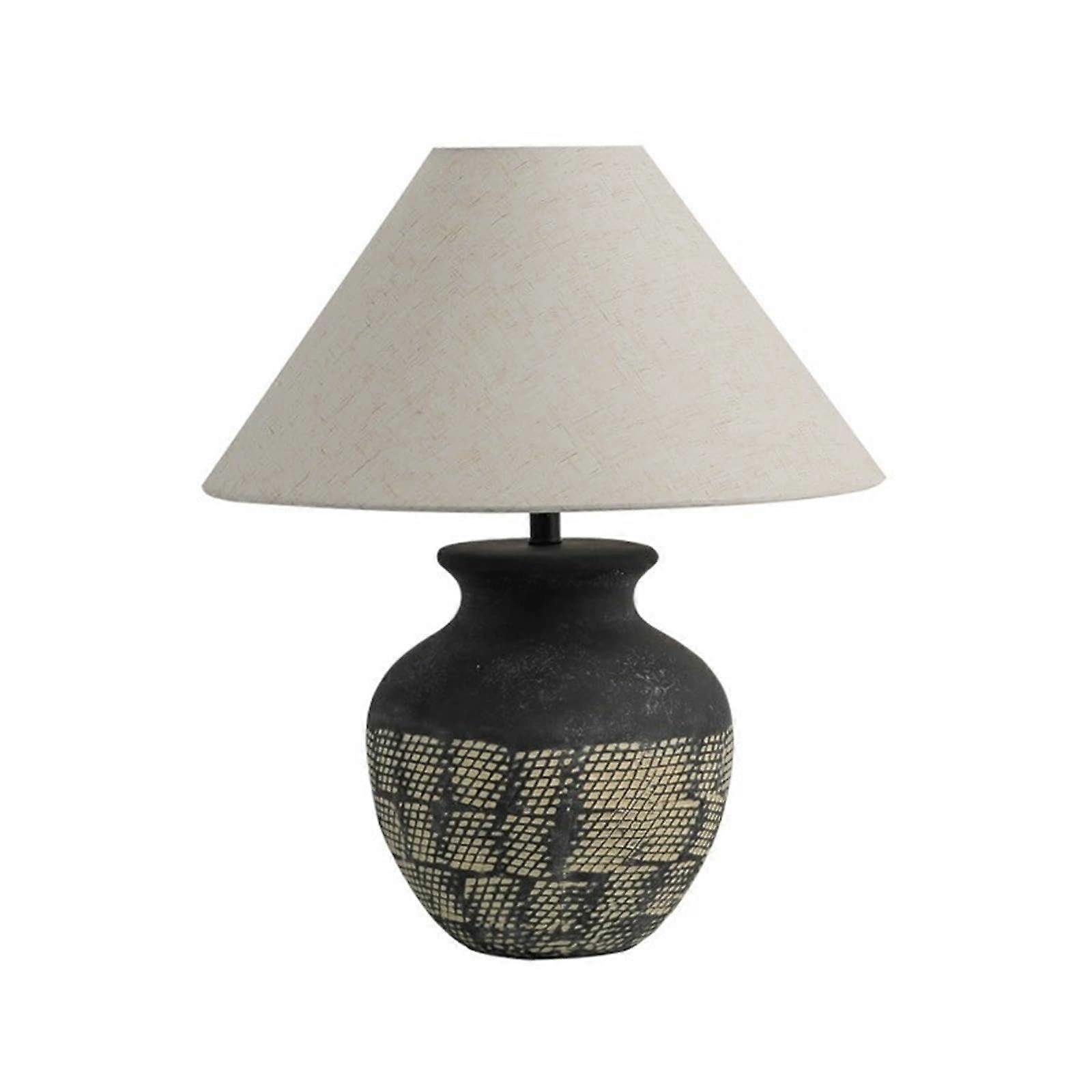 Ceramic Table Lamp for Bedroom, Elegant Bedside Lamp with Warm Ambient Lighting, Vintage Style