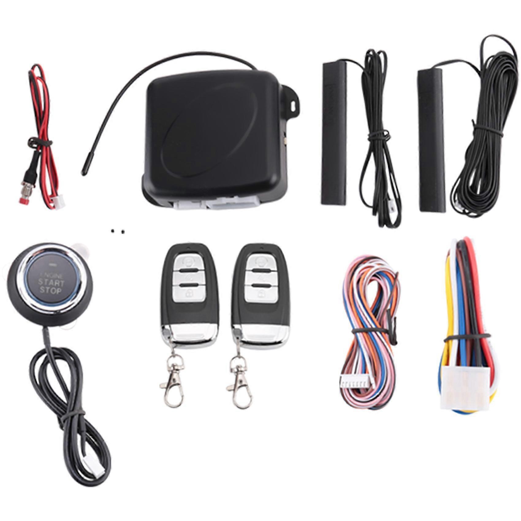 Car SUV PKE Keyless Entry Engine Start Alarm System Push Button Start System Remote Starter Stop