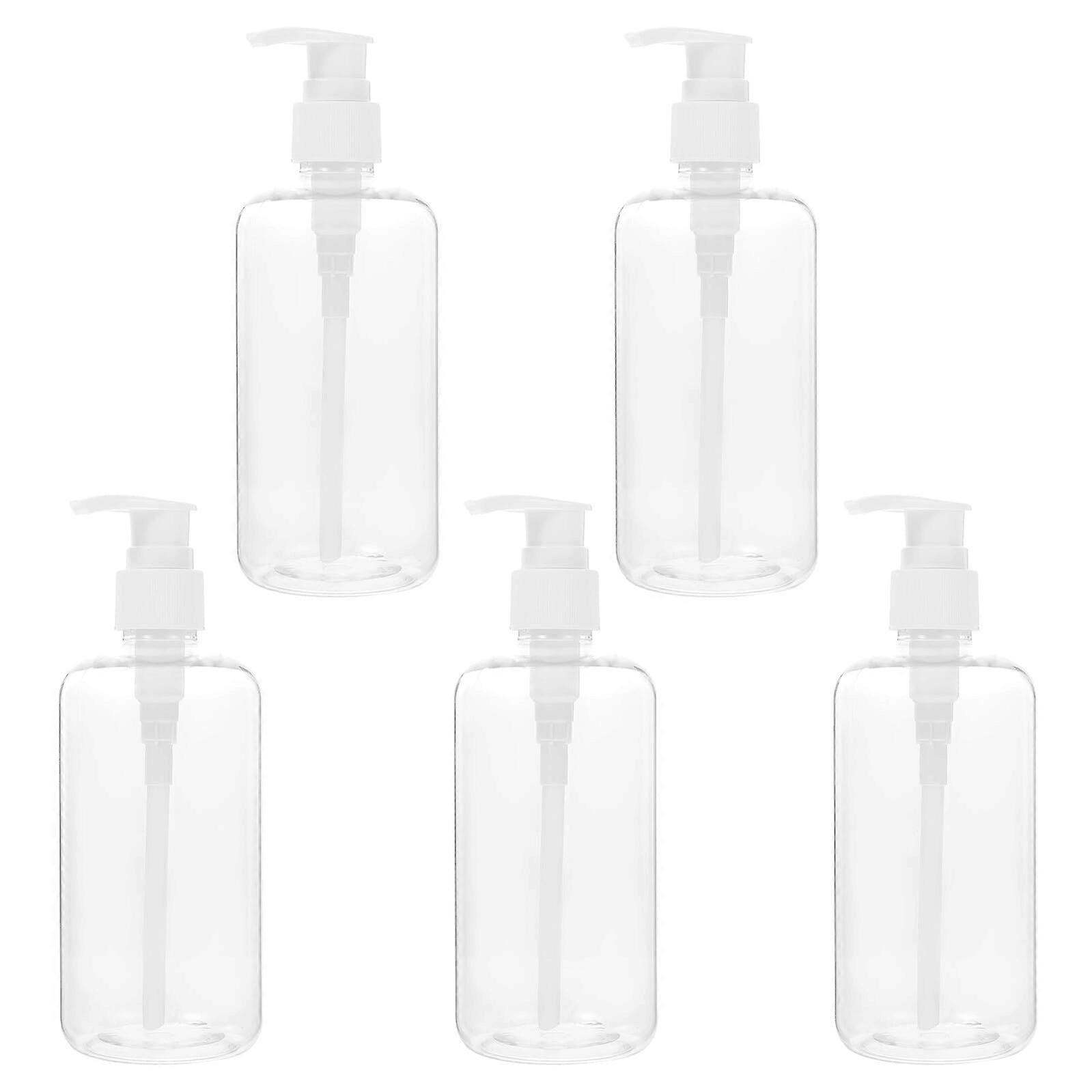 5Pcs Travel Pump Bottles with LeakProof Seal, Reusable Empty Lotion Dispenser for Toiletries