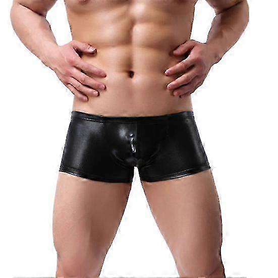 Elastic Waist Boxer Shorts for Men, Breathable and Solid Color Design