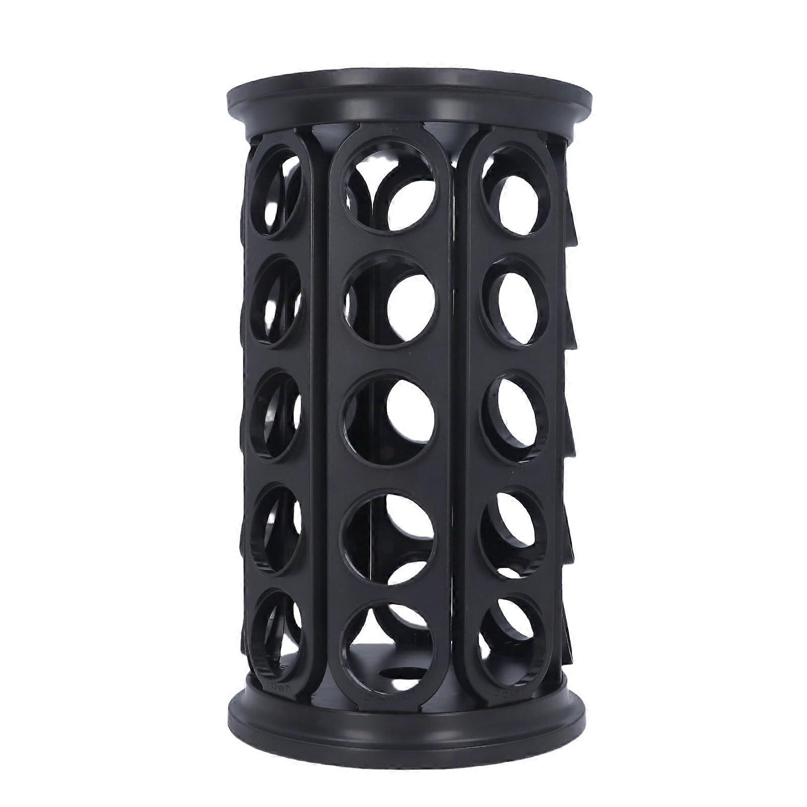 Coffee Pod Holder with 360° Rotation, Large Capacity Organizer for Kitchen Counter or Office (Black)