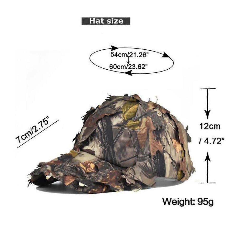 Baseball Caps Outdoor Camouflage Jungle Leaf Hat for Wearing Use Adjustable Strap