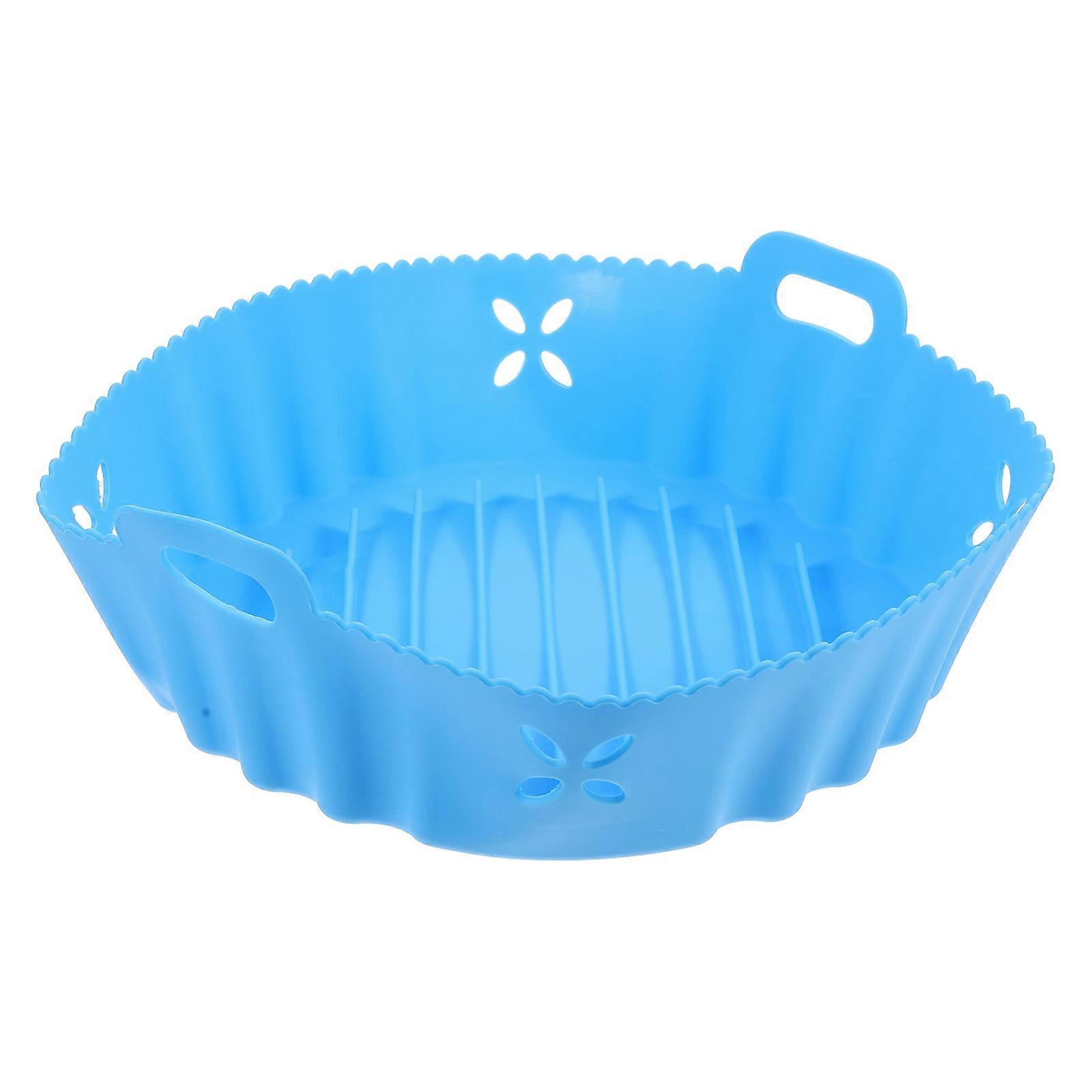 Air Fryer Silicone Pot for Non Stick Function Blue Reusable Liner