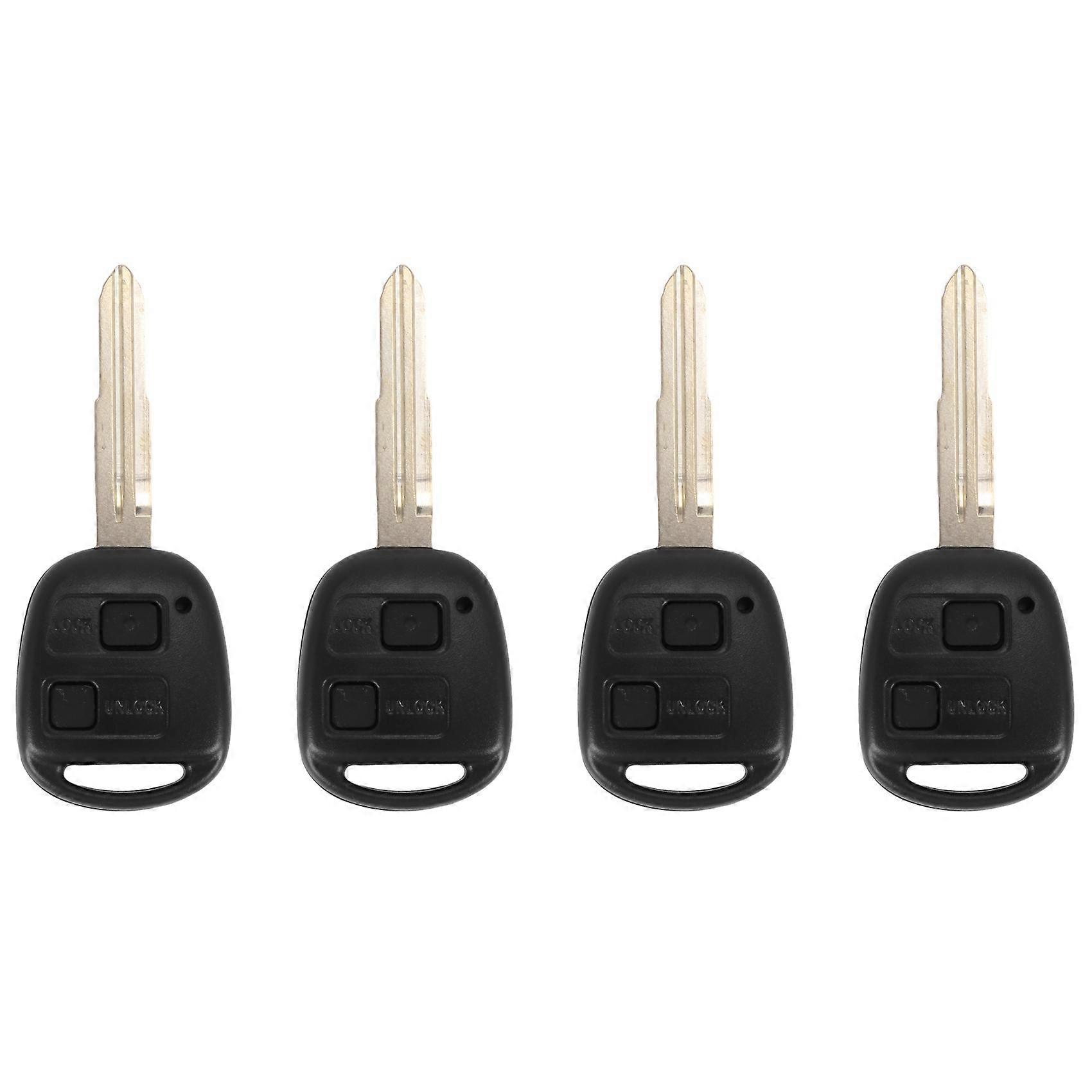 4X 2 BUTTON REMOTE KEY SHELL for TOYOTA Yaris