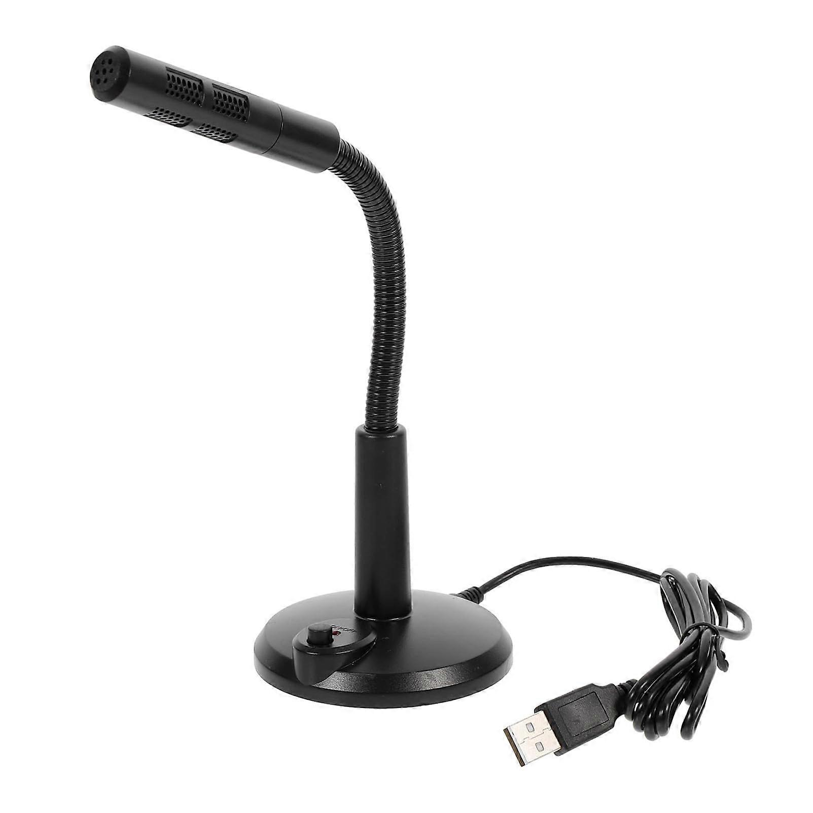 Angle USB Microphone For Computer With Power Indicator Light  Sensitivity Condenser Mic Plug And Play
