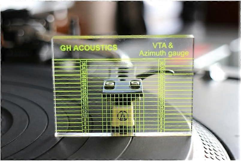 Acrylic Turntable Stylus Alignment Tool with Precision VTA Azimuth Gauge for Vinyl Record Players