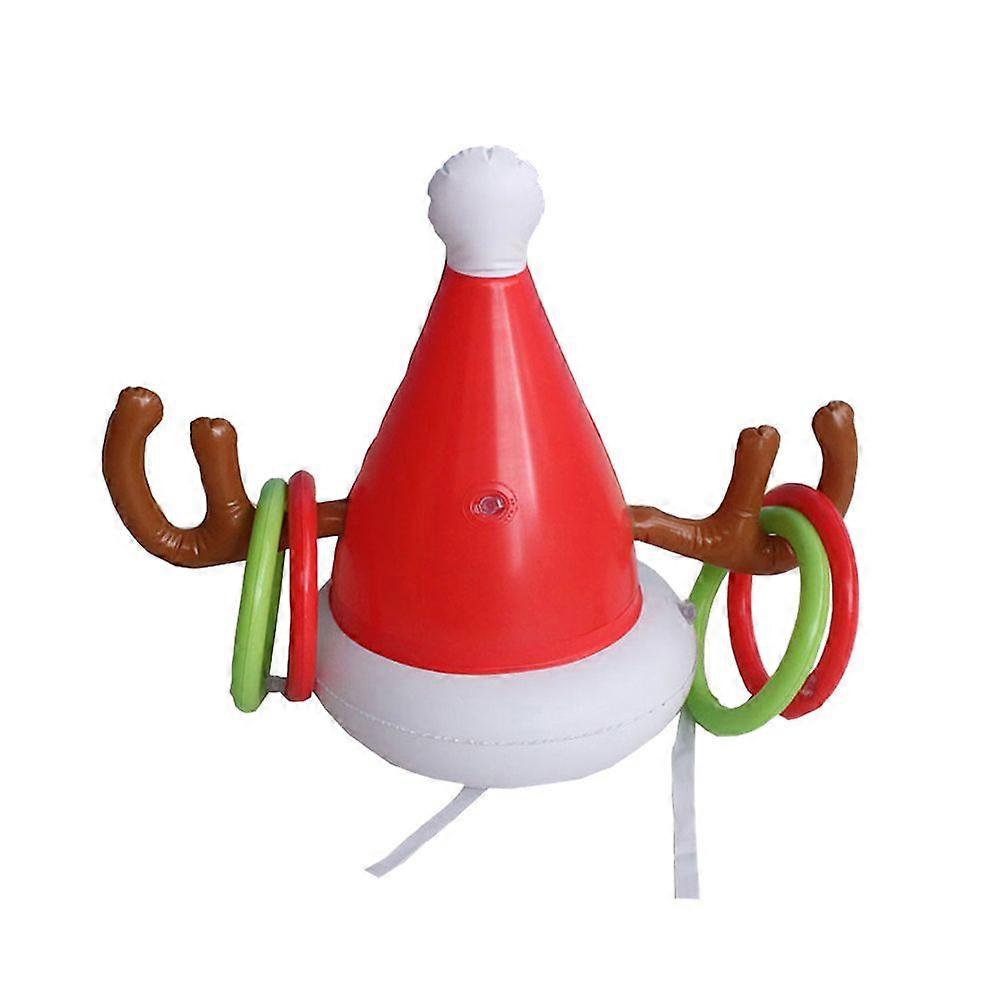 Christmas Antler Hat Ring Toss Game PVC Toss Game Inflatable Toss Ring Toys
