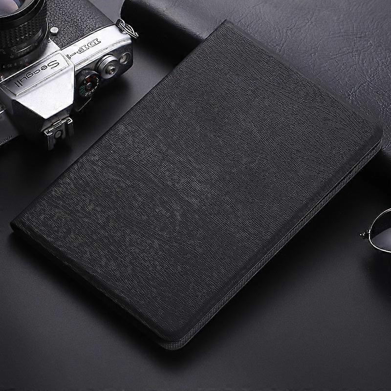 Capa elegante para iPad Air 1/2 de 9,7 polegadas em couro preto texturizado com aba, estilo flip.