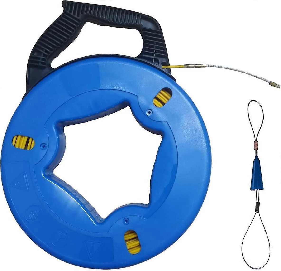 200 Ft Steel Fish Tape Wire Puller with ImpactResistant Case for Professional Electrical Work