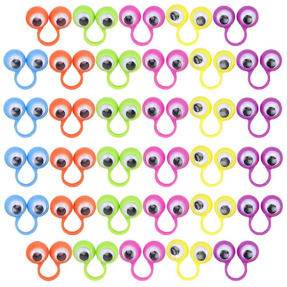Eyeball Finger Puppet Toy 36Pcs Ring Creative Learning Role-Playing Storytelling Assorted