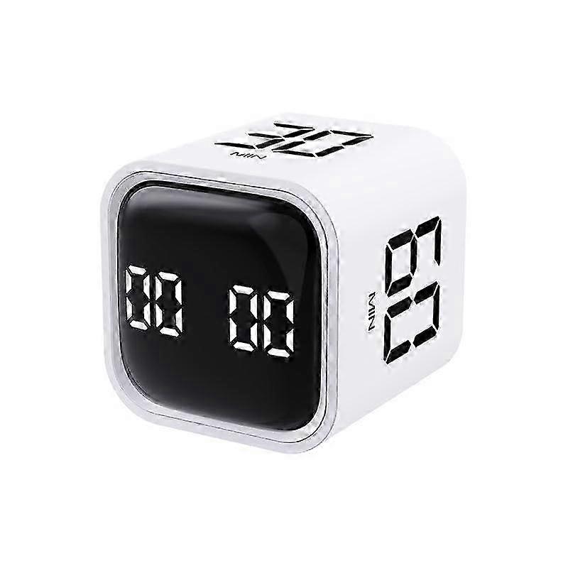 Pomodoro Timer Cube, USB-C Rechargeable, Vibrating Digital Countdown for Productivity 26s