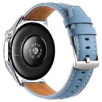 22 mm echt lederen horlogebandje voor Huawei Watch GT 6 46mm/5 46mm/5 Pro 46mm/4 46mm, verstelbaar, vervangingsbandje