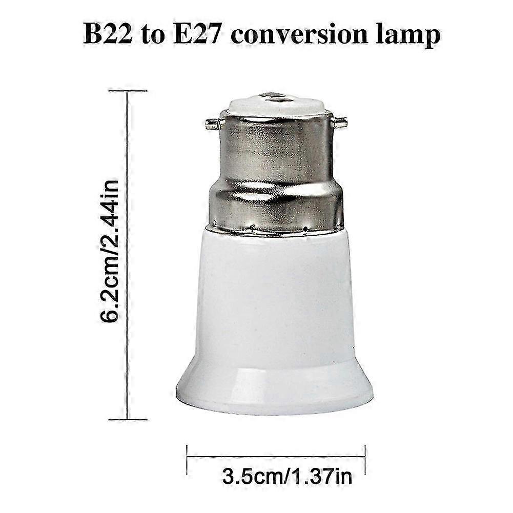 B22 To E27 Light Bulb Adaptor Safe Premium Bulb Base Screw Adapter Lighting Accessory
