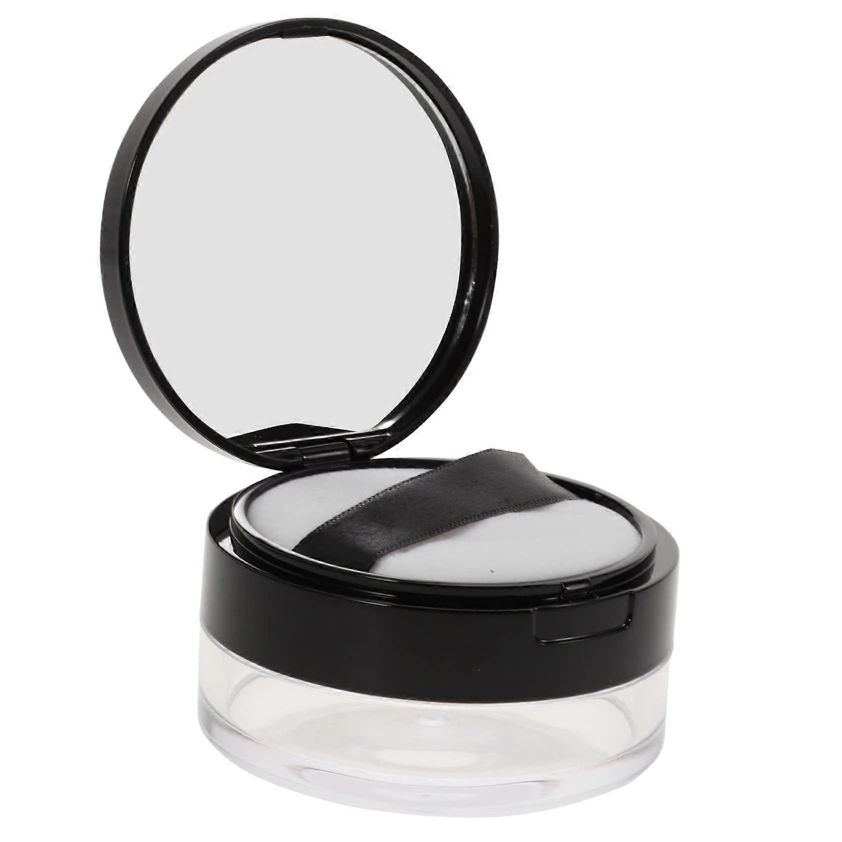 Travel Makeup Case with Builtin Mirror, Compact Cosmetic and Shampoo Container with Lid