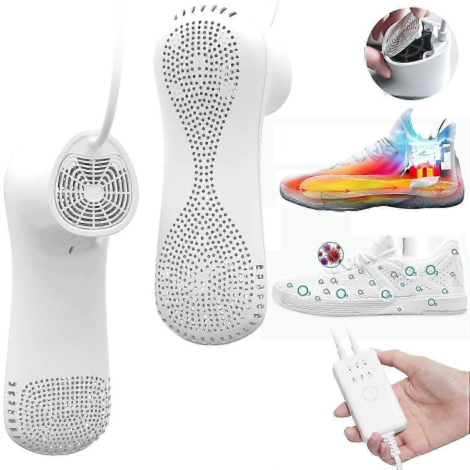 Electric shoe dryer with time control and multiple timer modes for efficient drying