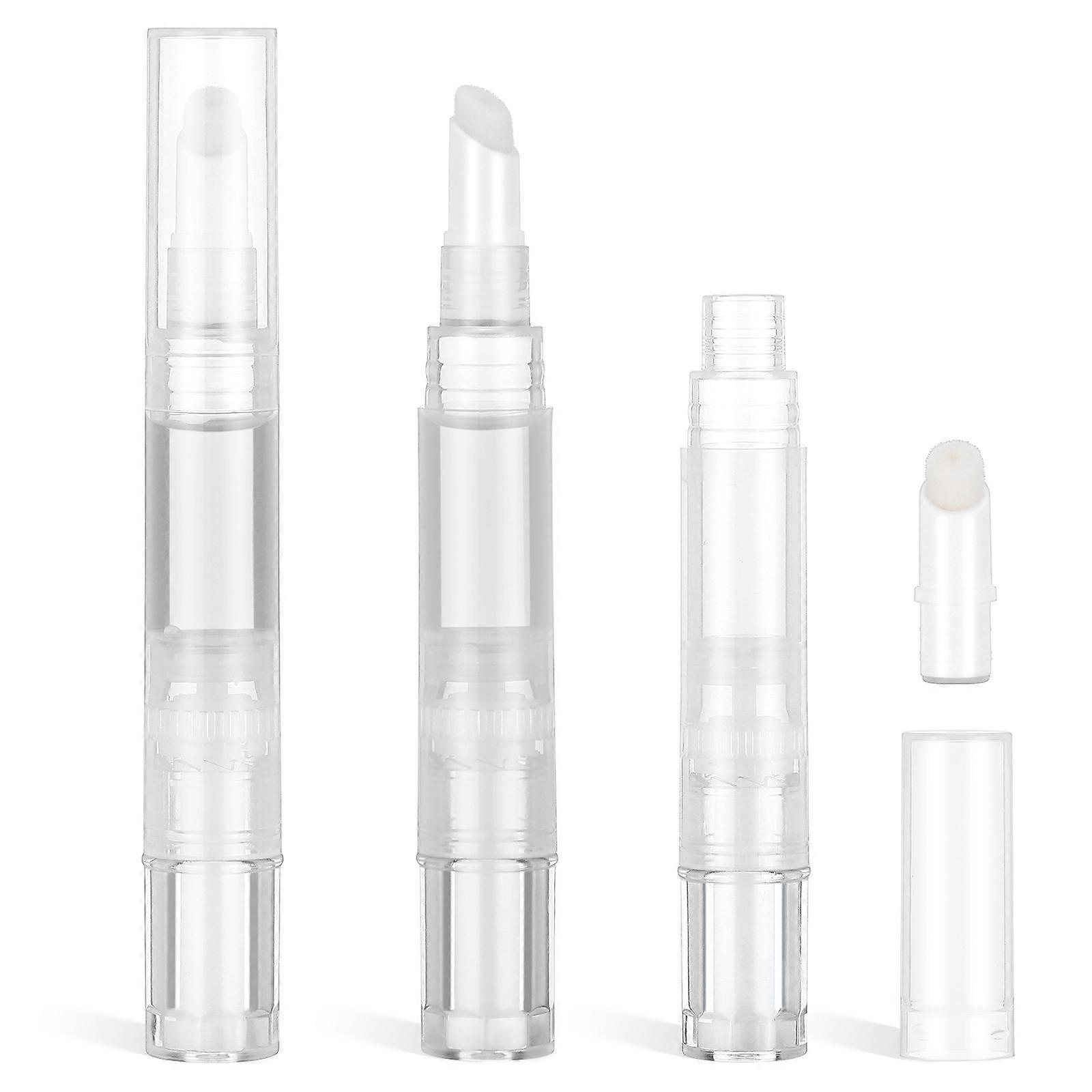 Refillable Foundation Twist Pen for Makeup 6Pcs Transparent Lip Gloss Pen