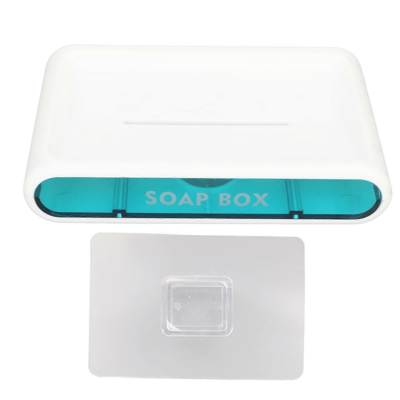 Wall Mounted Double Layer Soap Dish with Removable Drawer Design for Bathroom Draining