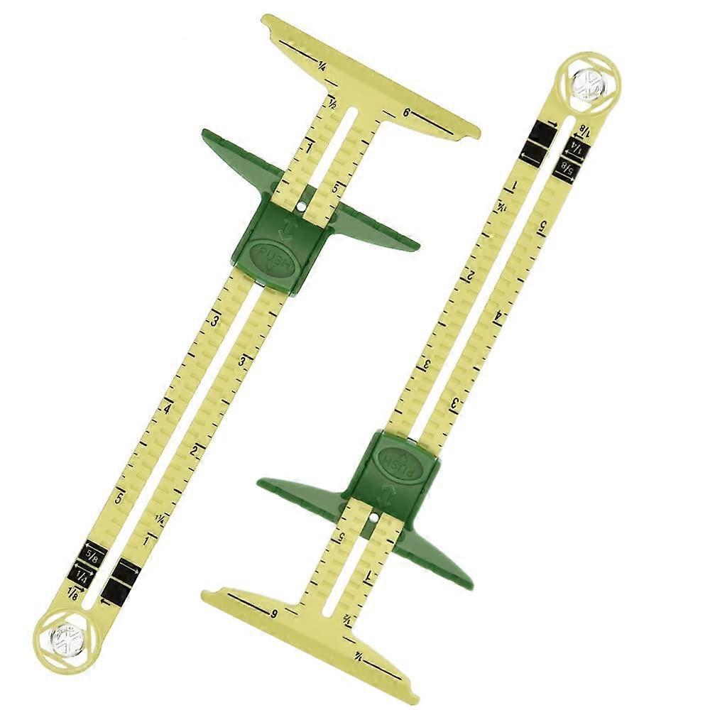 2pcs 5 in 1 Adjustable Sewing Gauge Quilting Tools for Beginners with Precise 1/8Inch Increments