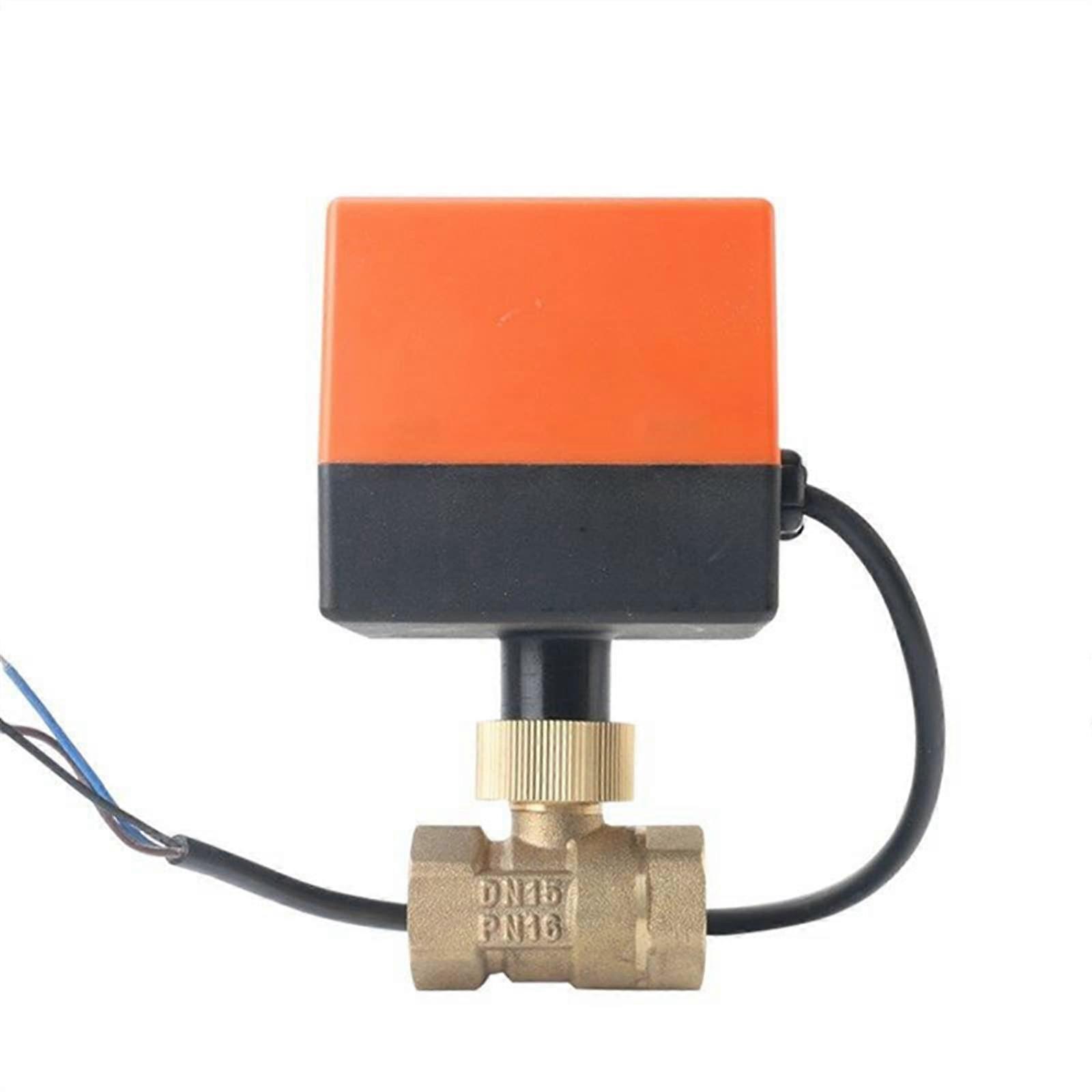 Motorized Ball Valve AC 220V DN32 Electric Brass 2 Way 3Wire  Pressure Threaded