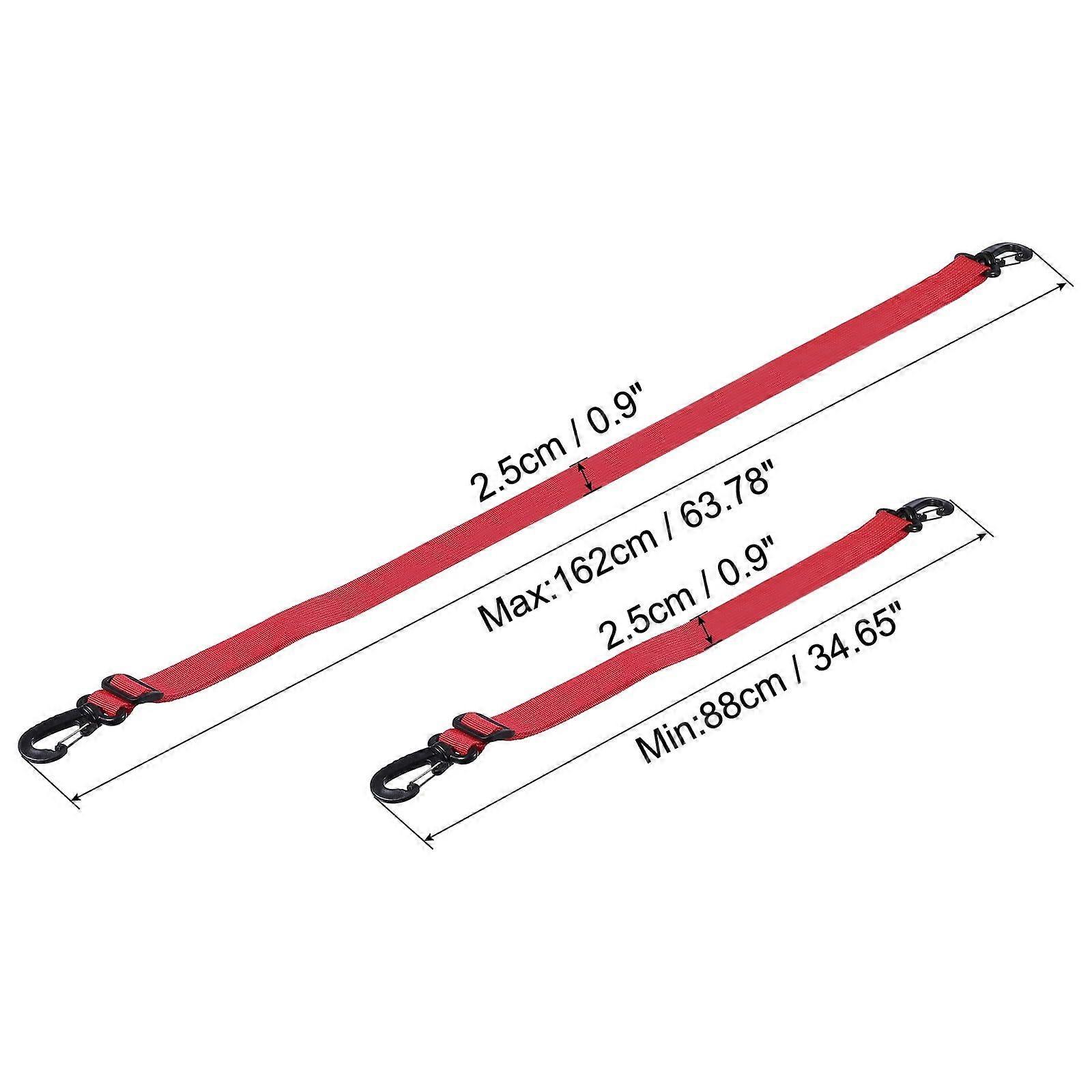 150cmx2.5cm Ski Carrier Strap, 4 Pack Snowboard Boot Carrying Strap Red