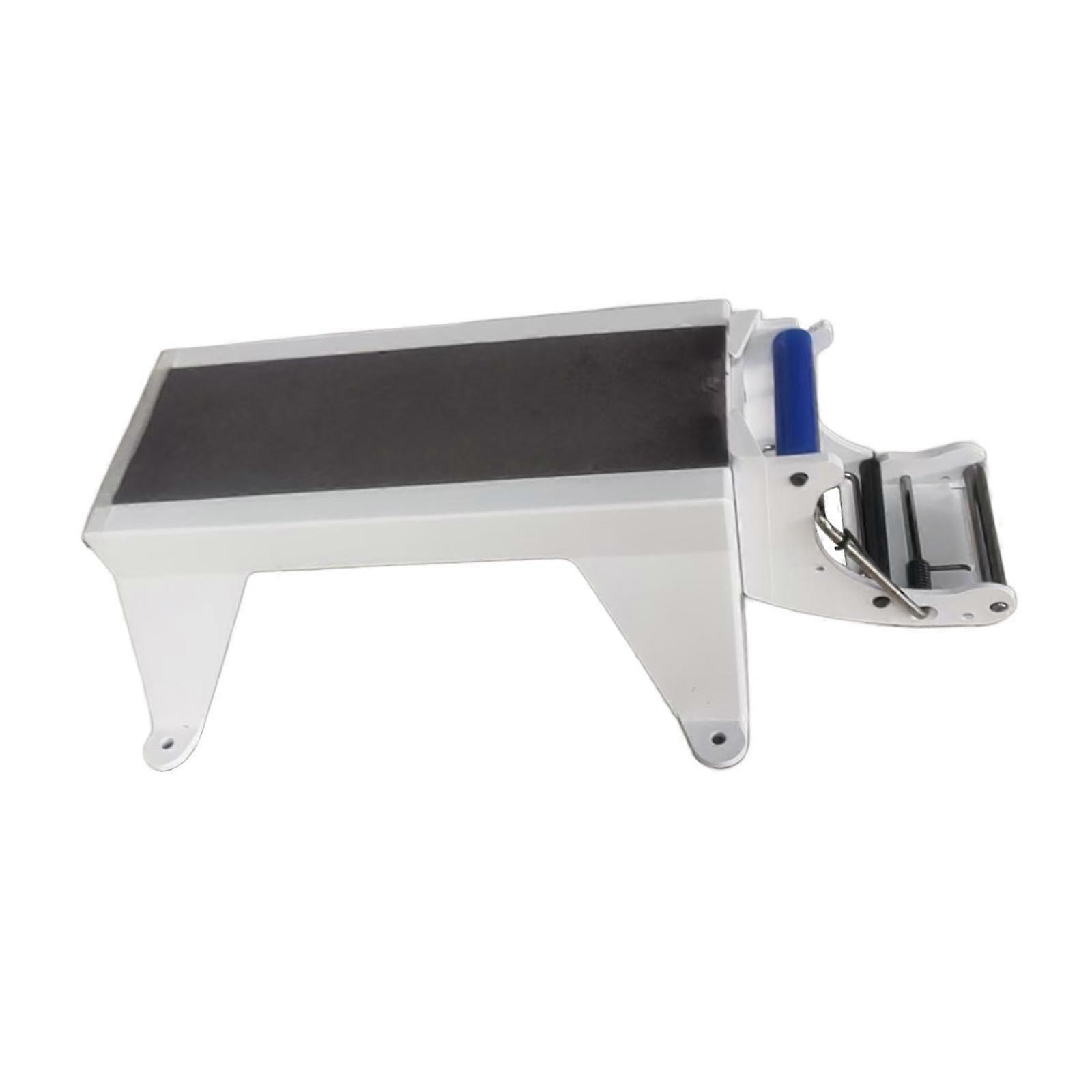 Tape Dispenser and Sealing Machine with Precise Cutting, Space Saving, White for Box Packaging