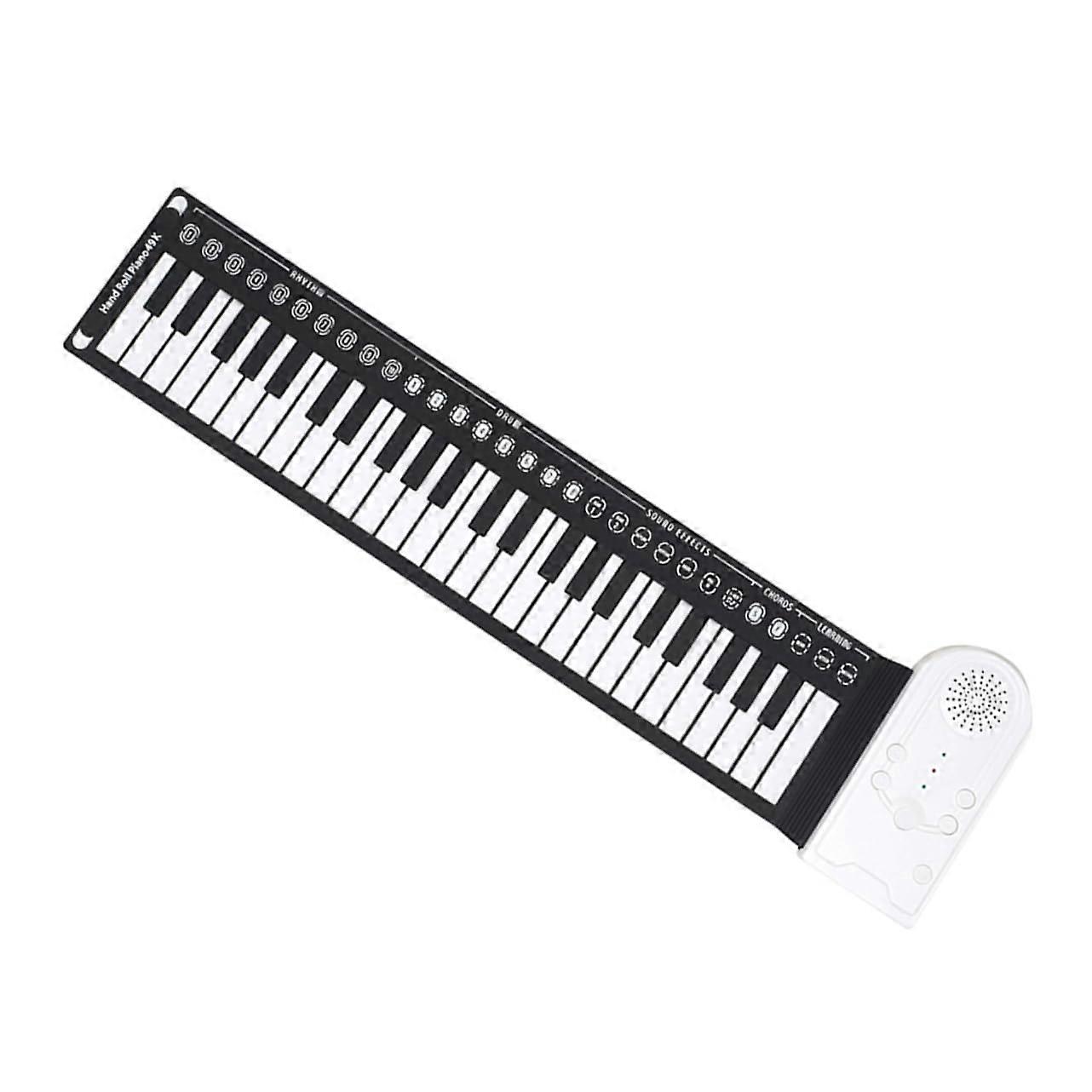Roll Up Piano Keyboard with BuiltIn Speaker, Foldable Silicone Electronic Piano for Beginners