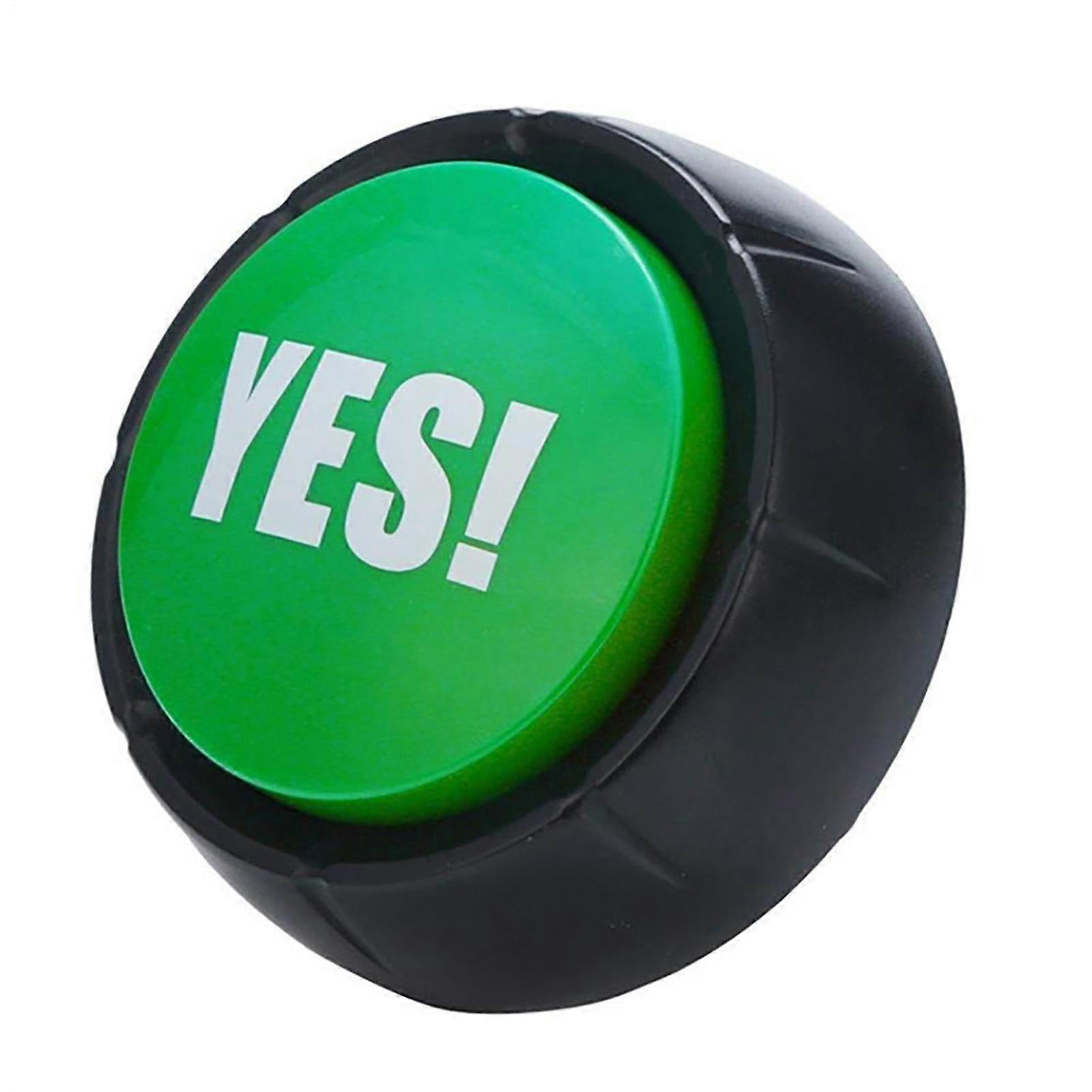 Yes No Button Game Buzzer with Sound, Funny Talking Decision Maker for Quick Party or Classroom Fun