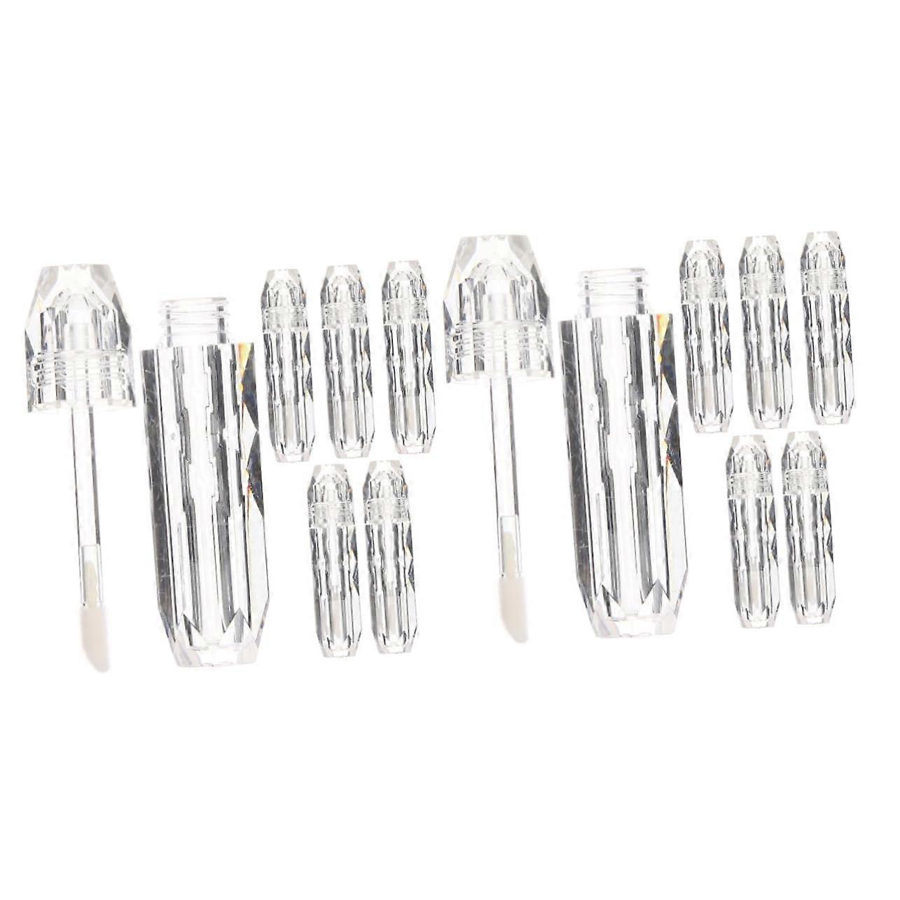 8pcs Empty Lip Gloss Tubes Refillable Lip Balm Containers Transparent DIY Travel Set