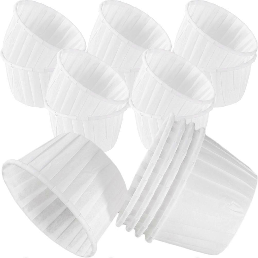Cupcake Wrappers Baking Cups for Muffin Baking 50Pcs White Paper Cases
