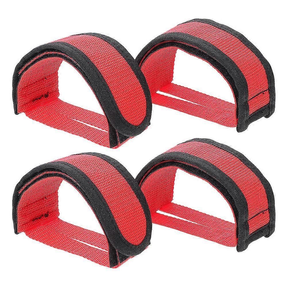 Secure Bicycle Foot Straps Adjustable Nylon Pedal Straps 2Pair for Riding