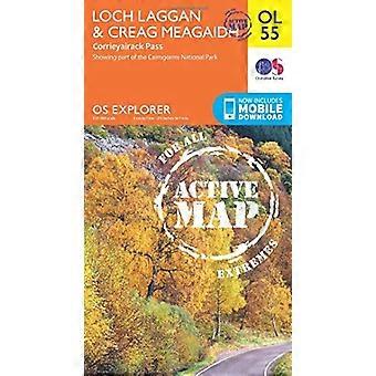 OS Explorer aktiv OL55 Loch Laggan & Creag Meagaidh, Corrieyairack Pass (OS Explorer Karte aktiv)