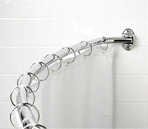 72" Chrome Adjustable Curved Shower Rod  Chrome  56\