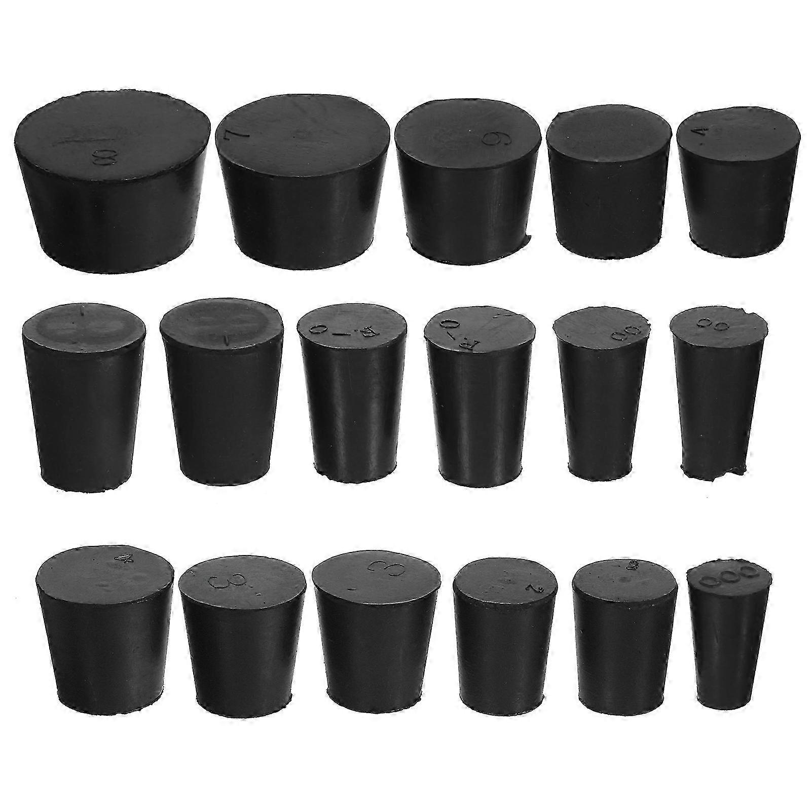 21pcs Lab Rubber Stoppers for Test Tubes and Flasks