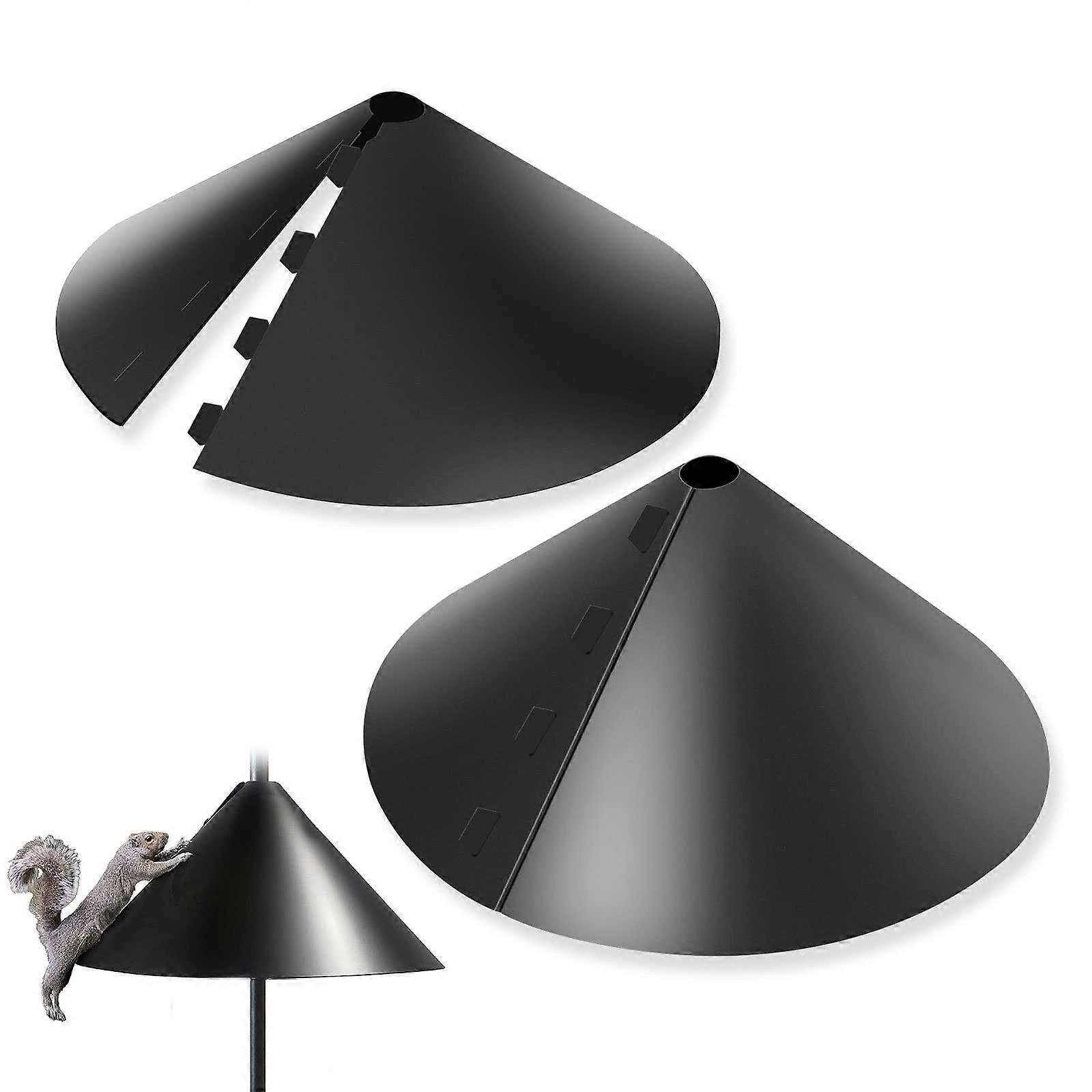 Squirrel Guard for Bird Feeder, 2 Pack 16 Inch Wraparound Baffle with Tool Installation