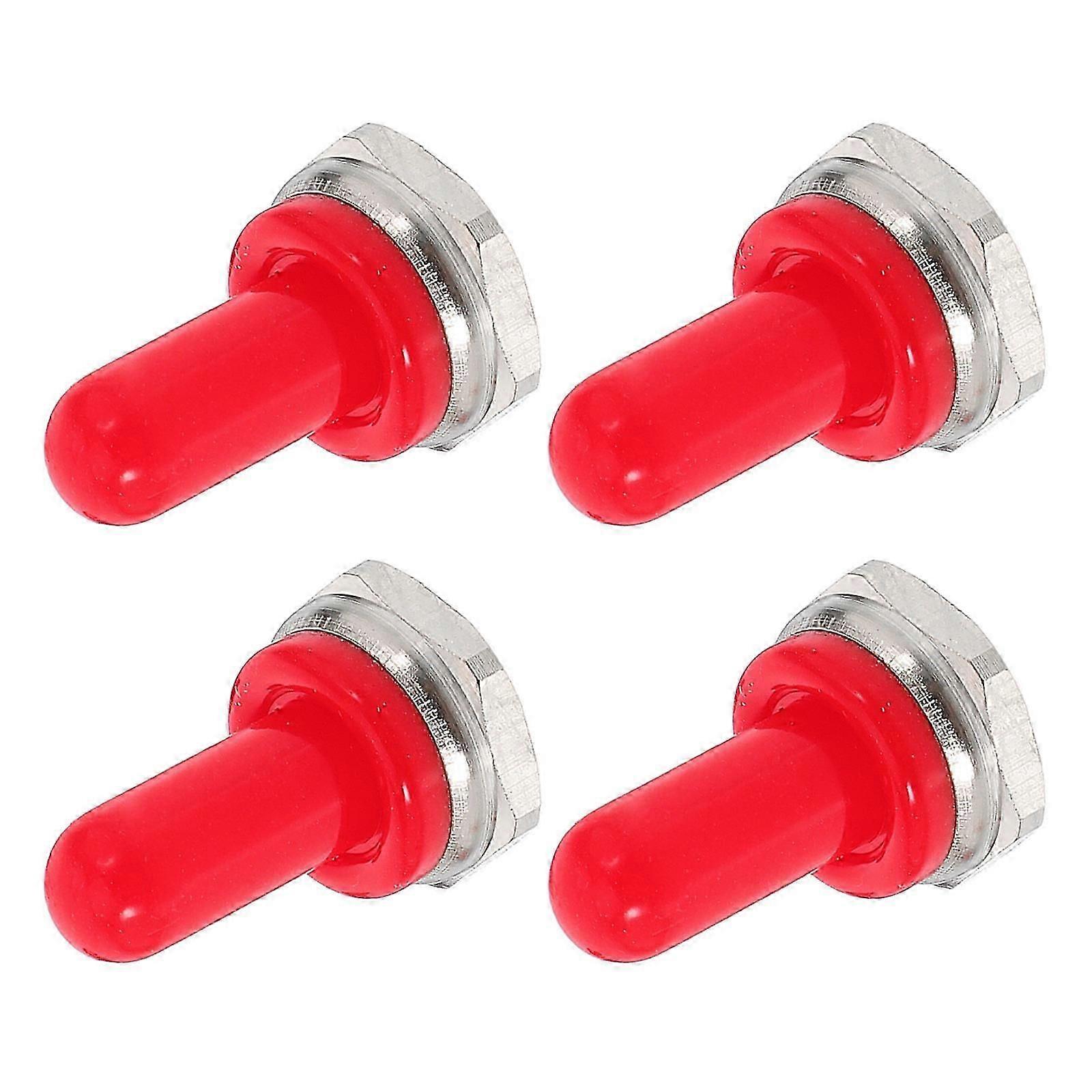 Toggle Switch Boot Protective Cap For Various Environments Diameter 12mm Dustproof 4Pcs