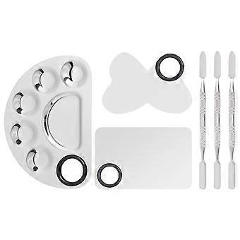 3 Sets/6pcs Manicure Mixing Pallet Nail Art Polish Mixing Plate Makeup Pallet
