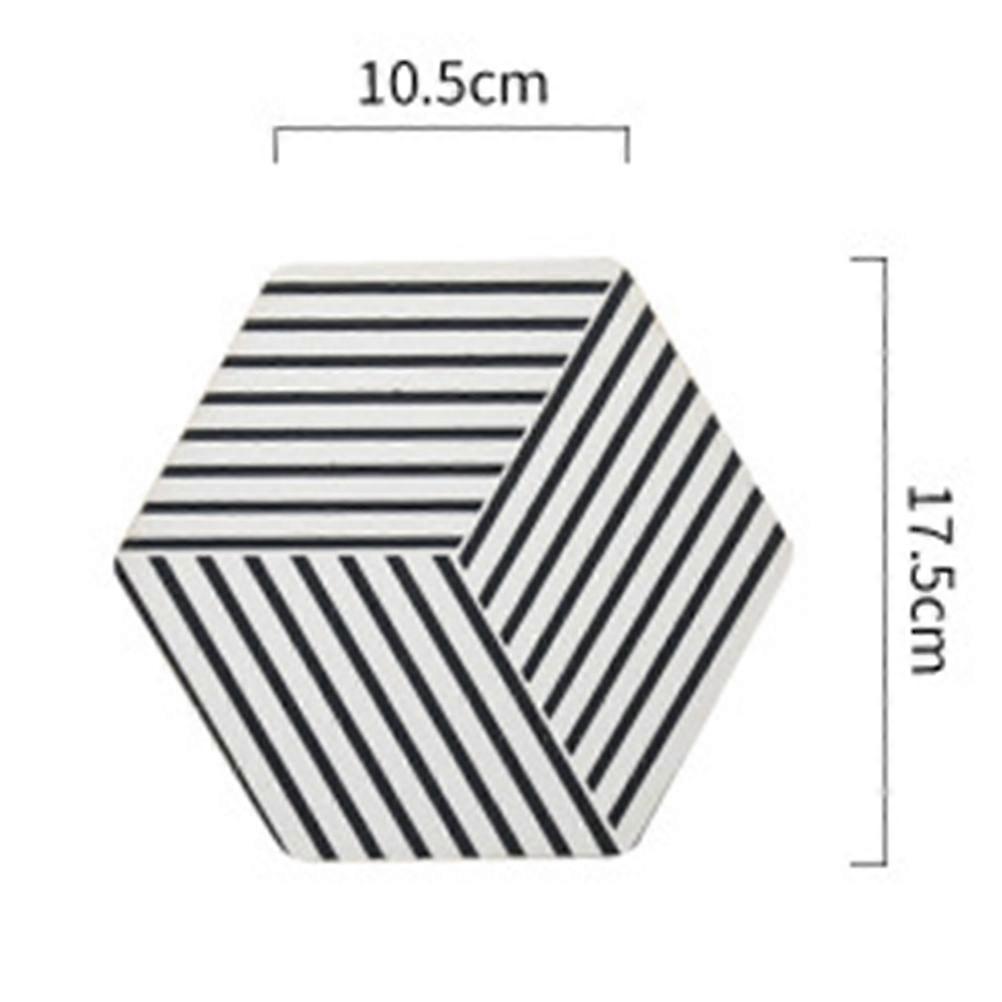 Multi Wood Hexagonal Placemat Potholders for Insulation 8Pcs