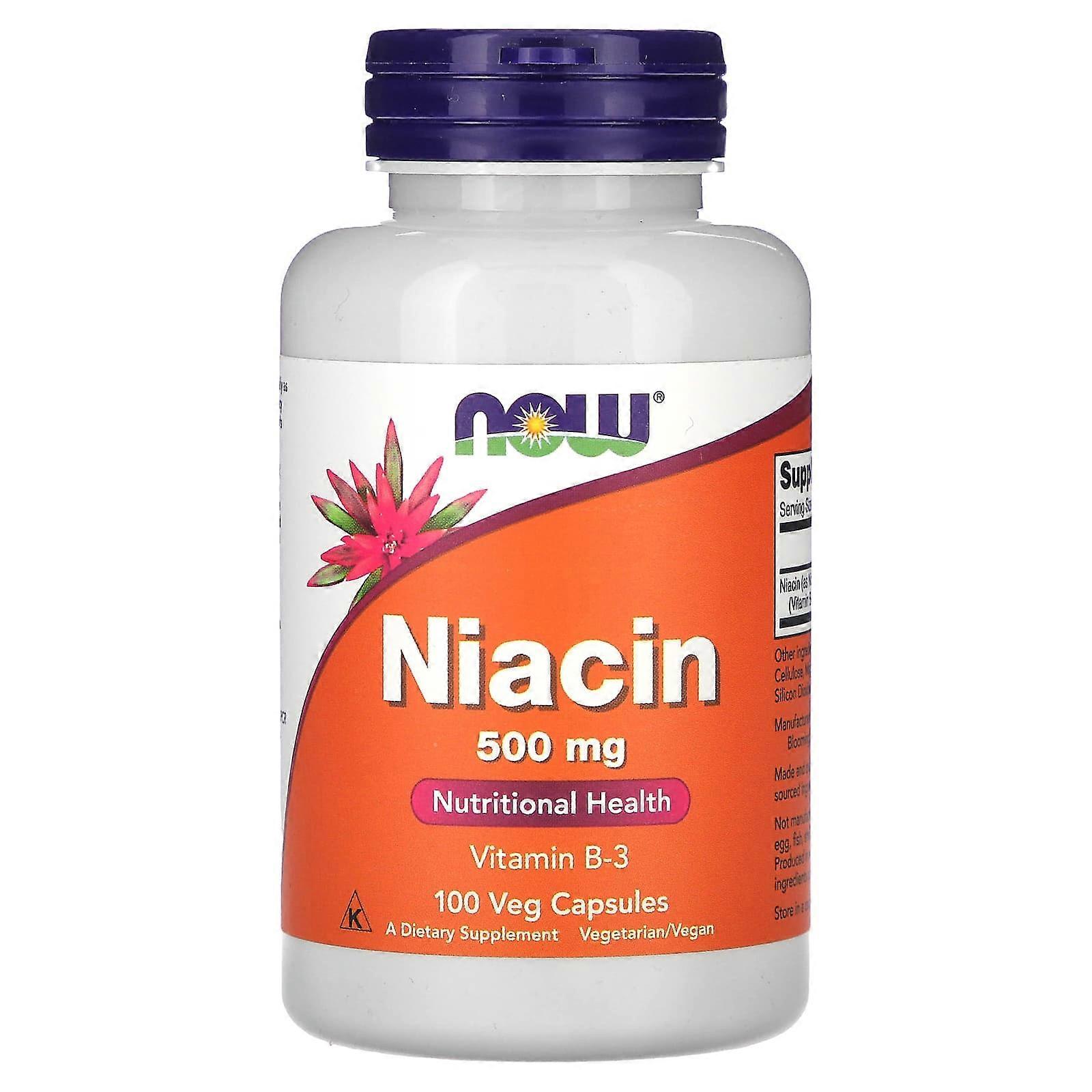 Now Foods, Niacin, 500 mg, 100 Capsules