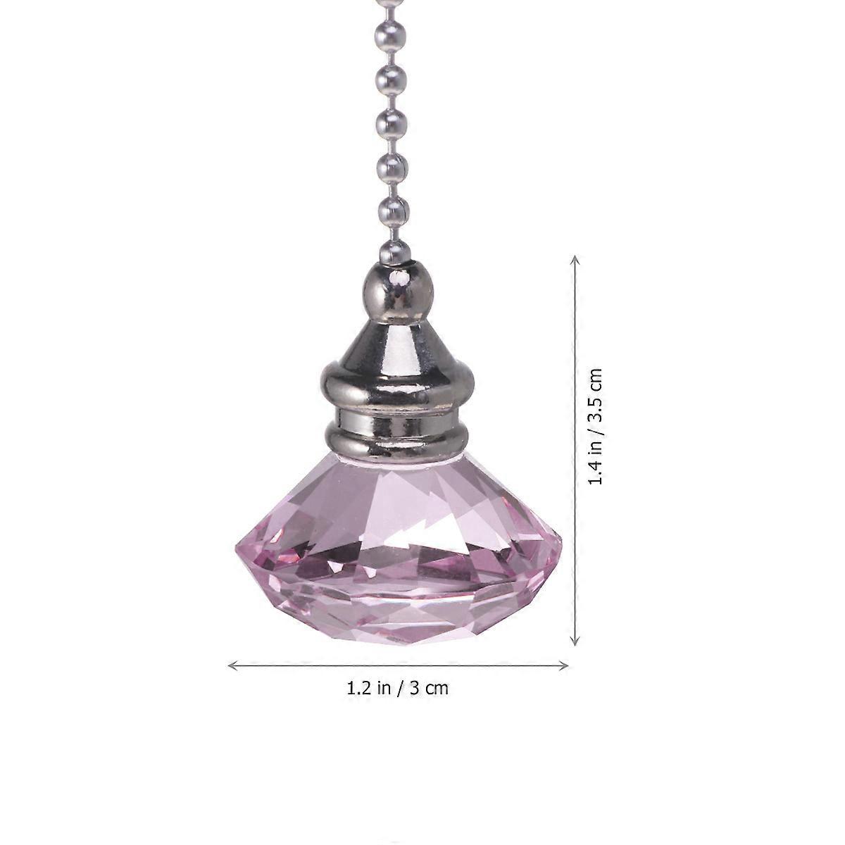 Crystal Ceiling Fan Pull Chain Pendant for Decoration 2Pcs