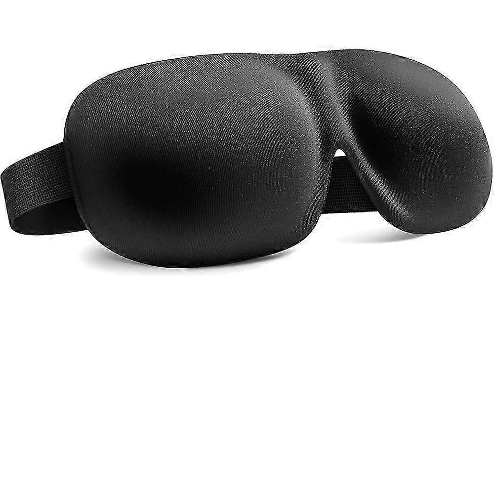 3D Sleep Mask, Polyester, Black, 7.9*3in