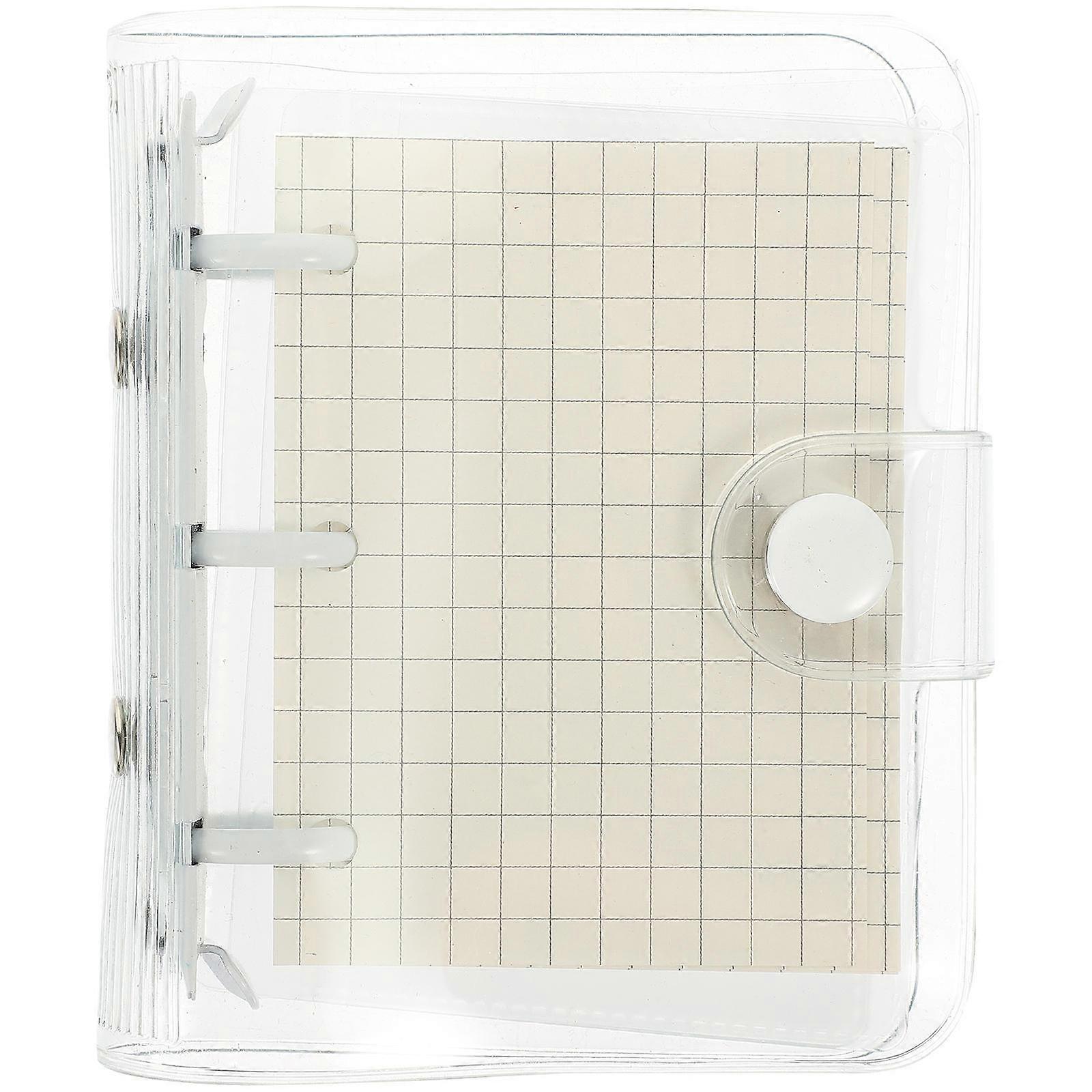Mini Binder Transparent Cover Notepad for Writing Use with