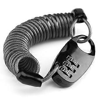 Anti-theft helmet lock with 3-digit combination 90 cm long cable white black red green [MI]