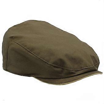 Tarbert Waterproof British Cotton Flat Cap ZH291 Moss