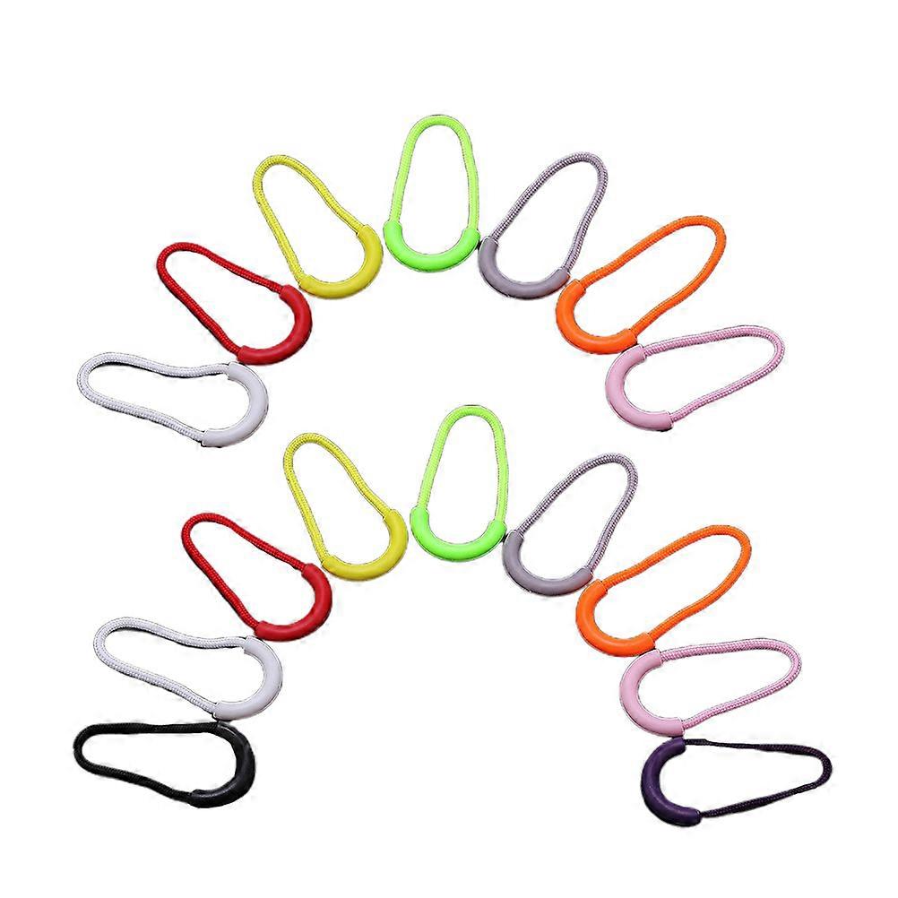 18PCS Zip Puller with String Zipper Pull Cord Replacement Fastener Slider Backpack Accessories (Assorted Color)