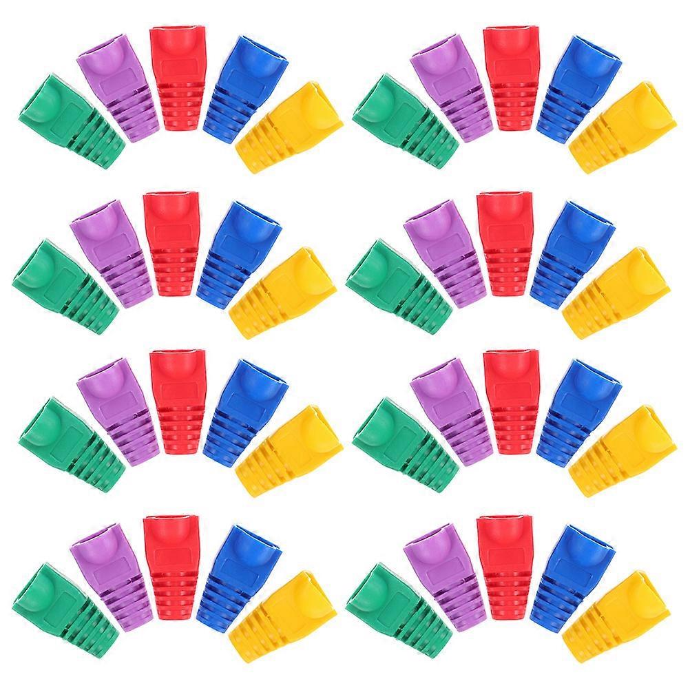 Cable Sleeve Ethernet Cover for 100Pcs Wire Protector End Caps
