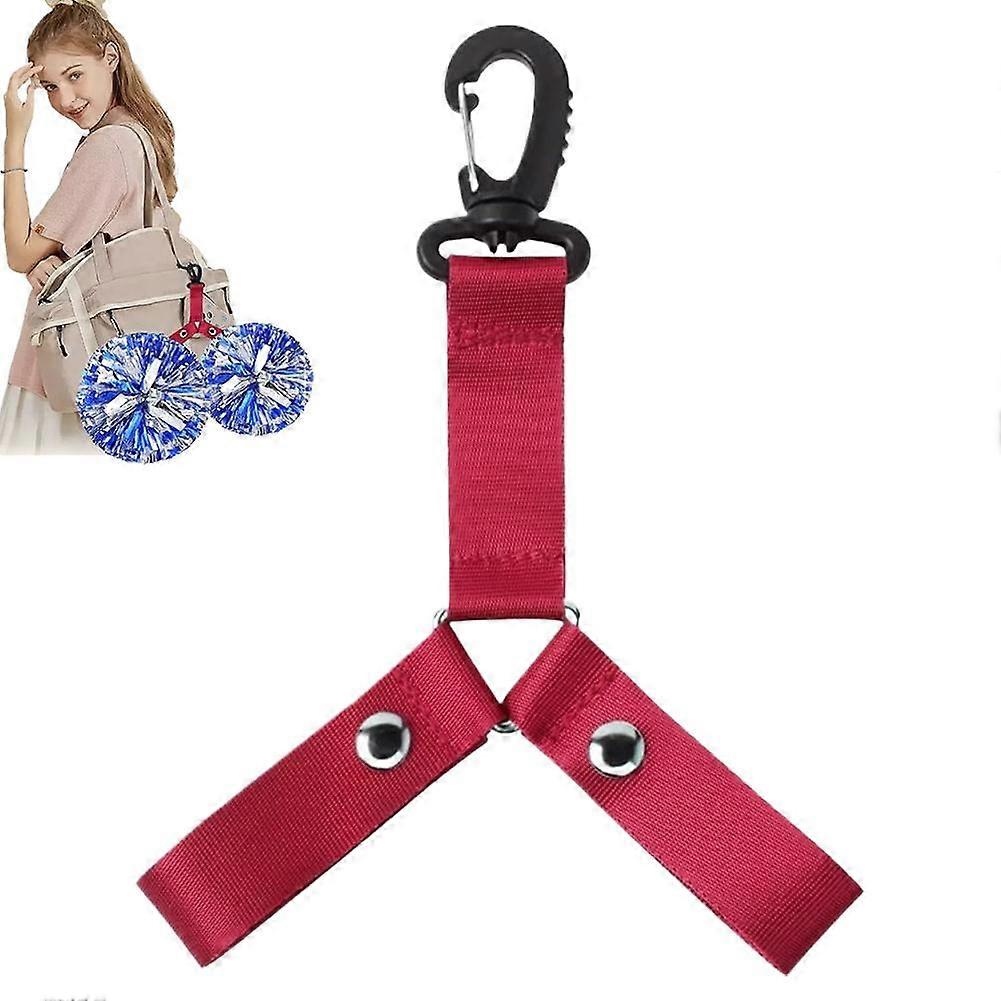 Backpack with Snap Buckle, Cheerleading Pom-poms,Triangular Strap Bracket N9W2