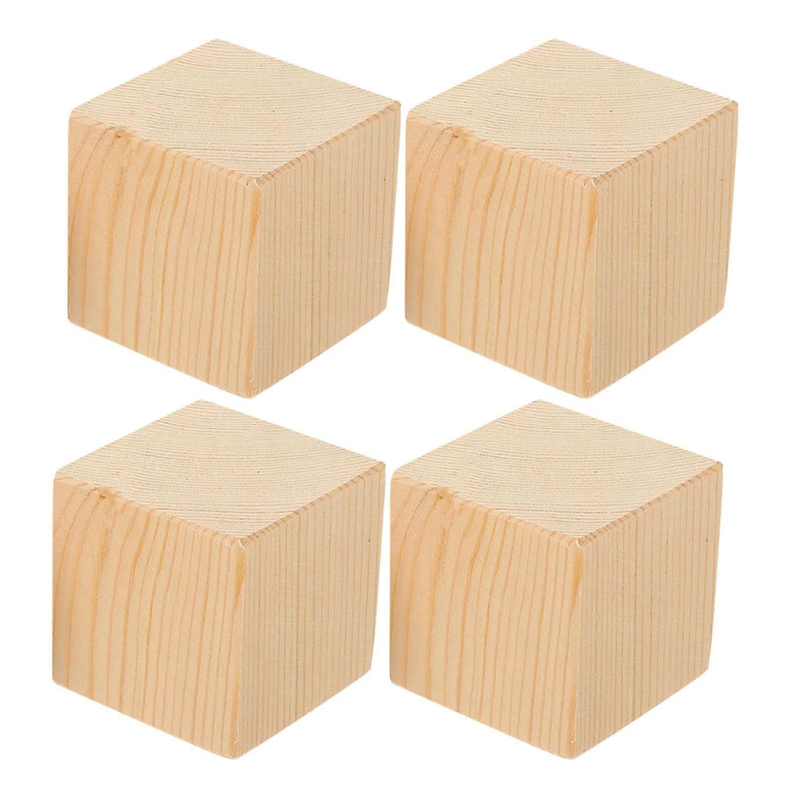 Wooden Bed Risers for Stable Support, 8-Piece Set