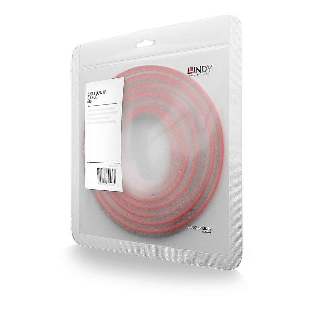 Lindy 3m Cat.6 U/UTP Network Cable Red