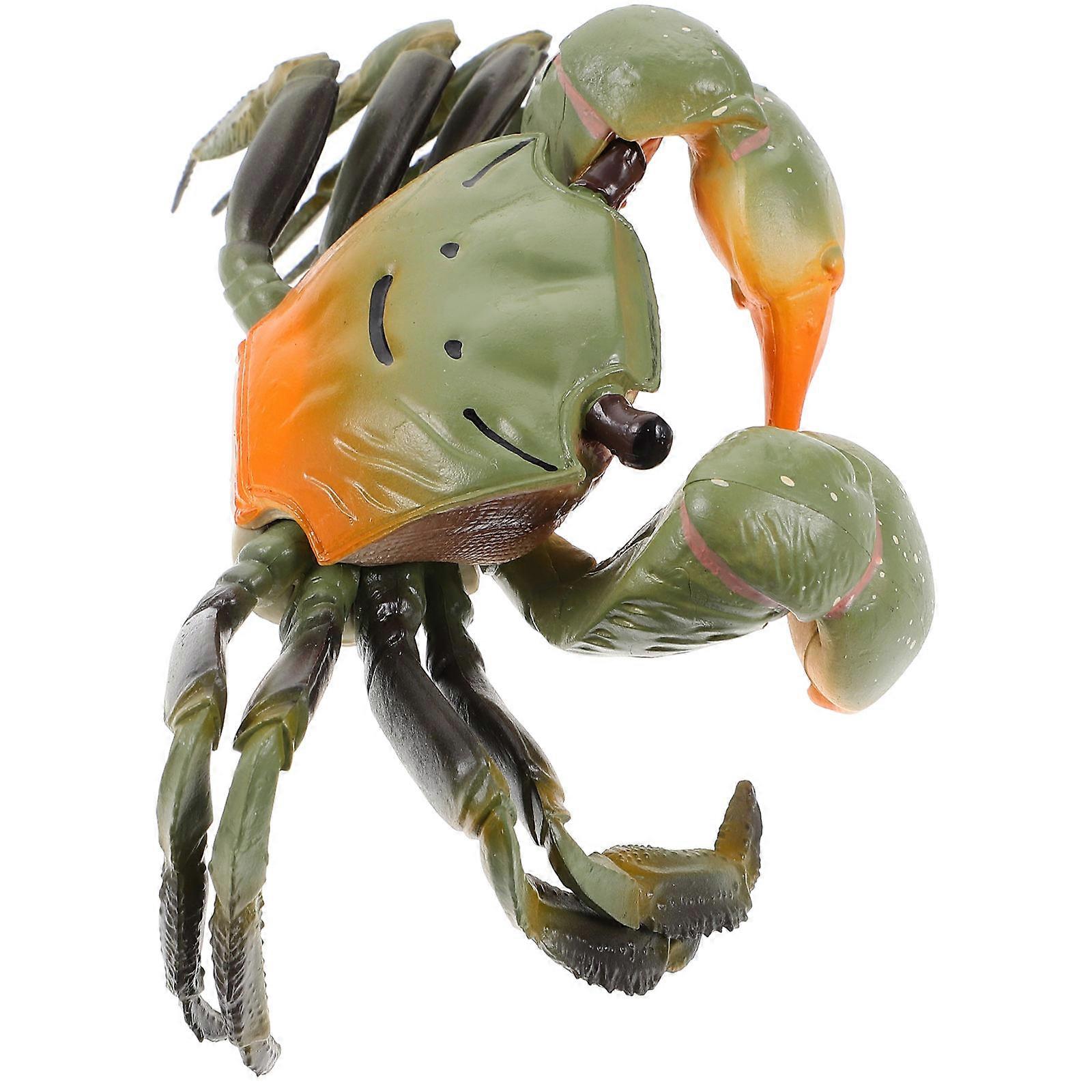 Realistic Simulation Crab Model for Learning 4Pcs Plastic Decoration